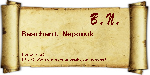 Baschant Nepomuk névjegykártya